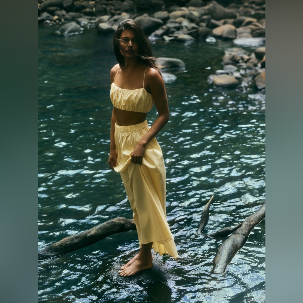 Reformation Yellow Brio Maxi Set